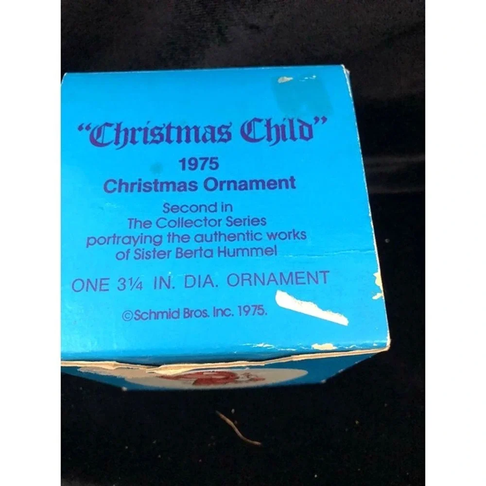 Vintage 1975 Hummel Christmas Child Ornament USA Orig Box Schmid Bro Collectible